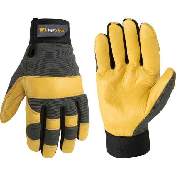 Wells Lamont Gray Leather/Polyester Construction Gloves 1 -Pairs