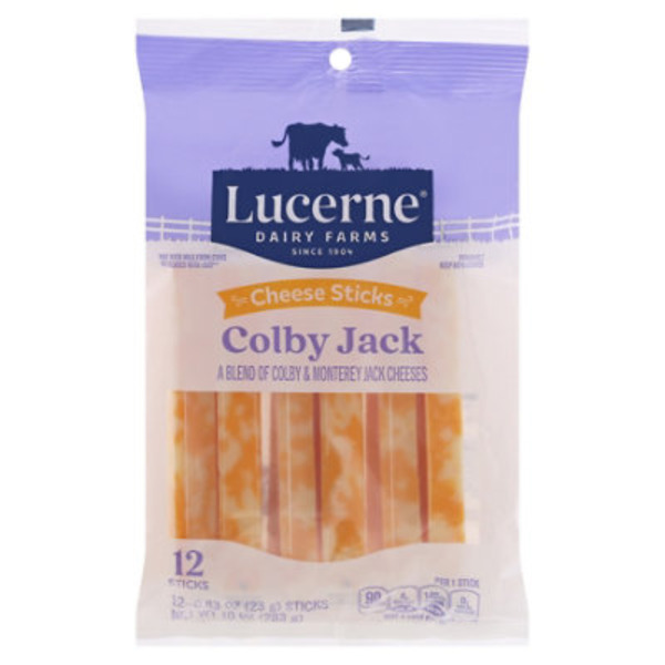 Lucerne Packaged Cheese Cheese Sticks Colby Jack