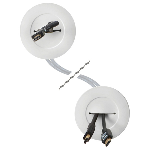 SANUS Decora 5 -Piece 3-3/4-in x 3.75-in PVC White Flat screen TV kit