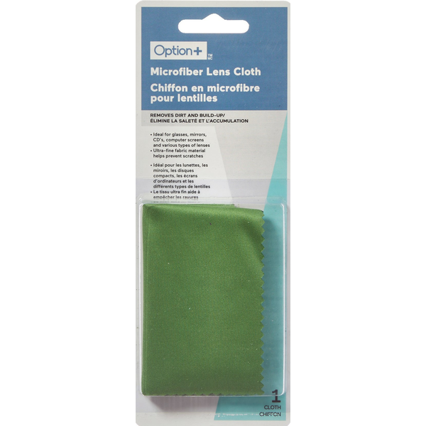 OPTION+ Lens Cloth Microfiber Same-Day Delivery | Rexall