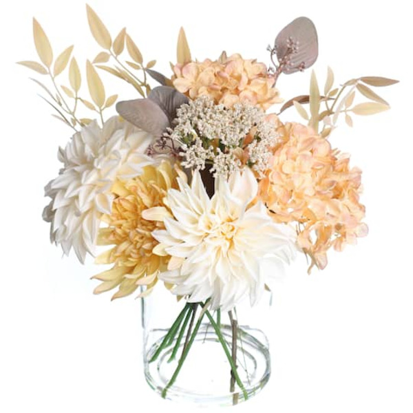 Ashland Dahlia Mix Premade Arrangement - White & Cream