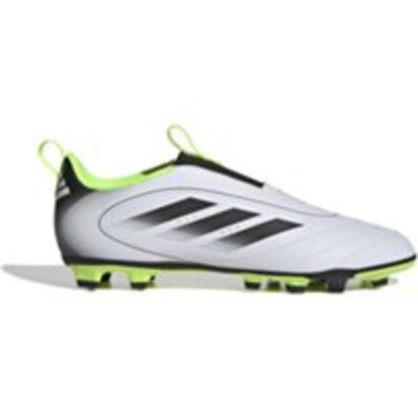 adidas Kids' Goletto IX Laceless FG/MG Soccer Cleats, Size 4.5, Medium/D - White/Yellow