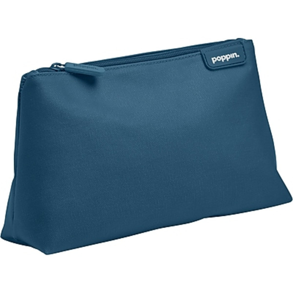 Poppin 108265 Zipper Canvas Pouch - Blue