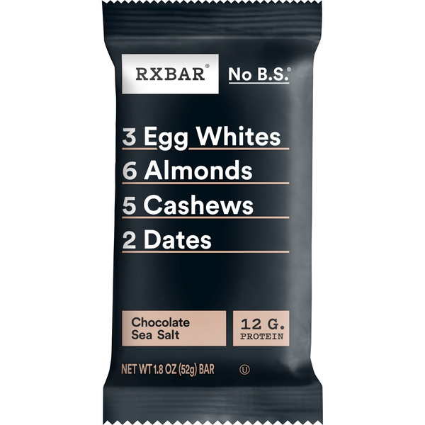 RXBAR Chocolate Sea Salt Protein Bars, Protein Snack, 1.8 oz
