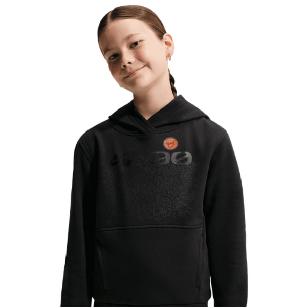 Nike Boys' Anamalia Fleece Hoodie, S - Black/White