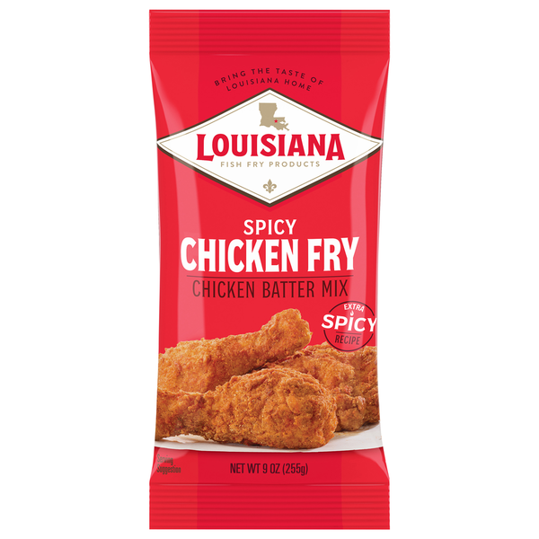 Louisiana Fish Fry Products Chicken Batter Mix, Chicken Fry, Spicy
