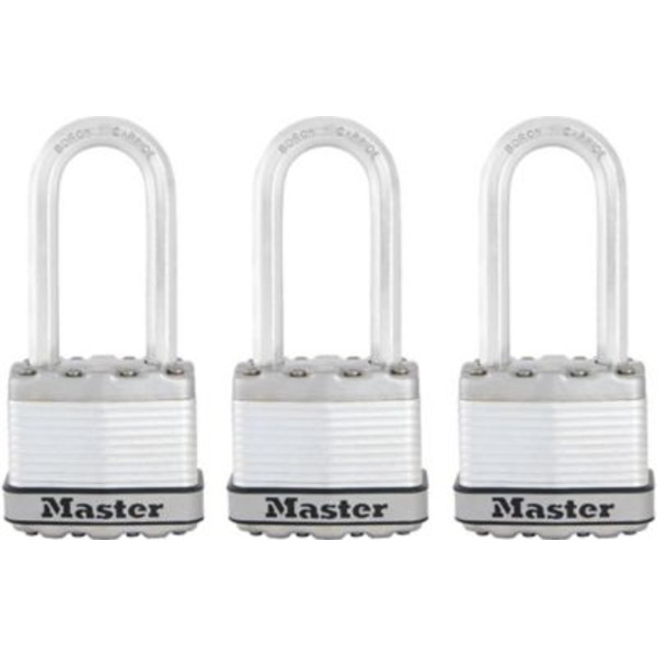 Master Lock 2 in. Shackle Magnum Steel Padlocks, 3-Pack