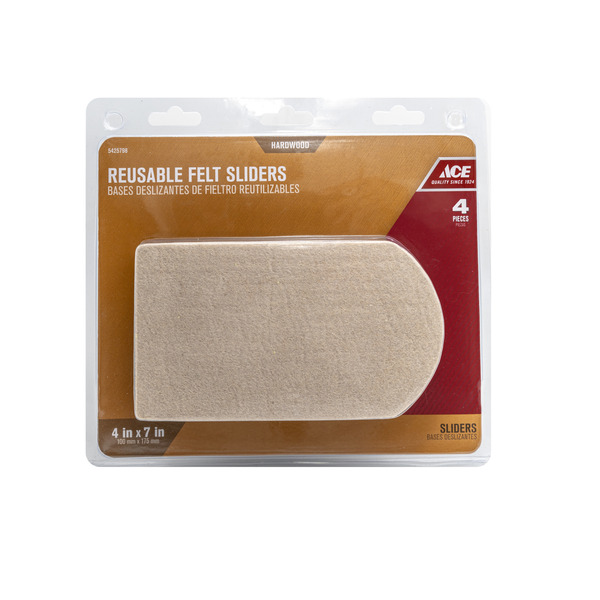 ACE 4" X 7" Large Felt Slider for Hardwood Floors