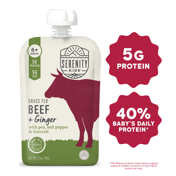 Serenity Kids Grass Fed Beef & Ginger Baby Food Pouch