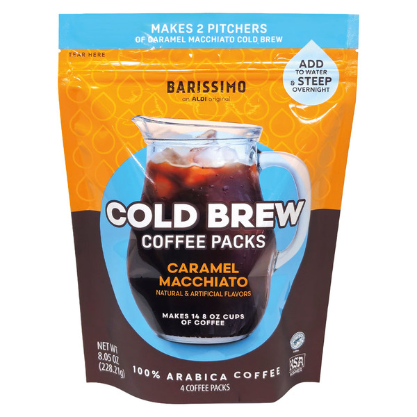 Barissimo 4pk Cold Brew Pitcher Packs - Caramel