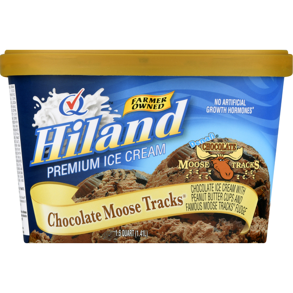 Hiland Dairy Ice Cream, Premium, Chocolate Moose Tracks Same-Day
