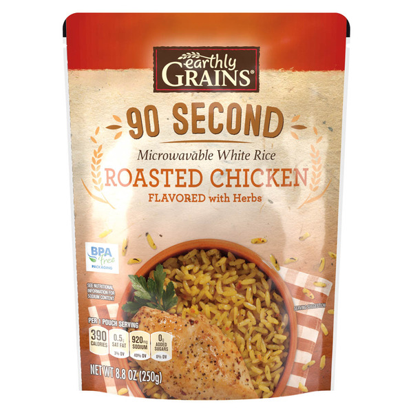 Earthly Grains Roasted Chicken Ready to Serve Rice