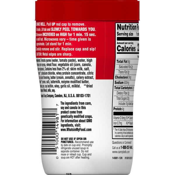 33 Campbell's Tomato Soup Nutrition Label Labels Design Ideas 2020