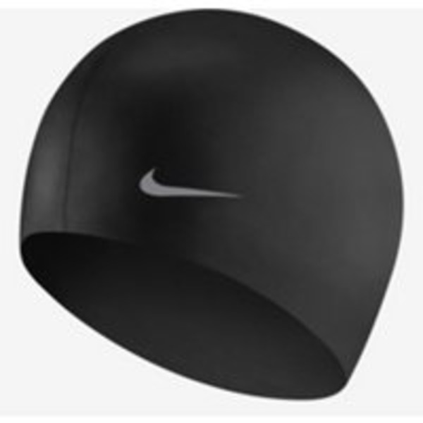 Nike Youth Silicone Swim Cap, One Size - Black