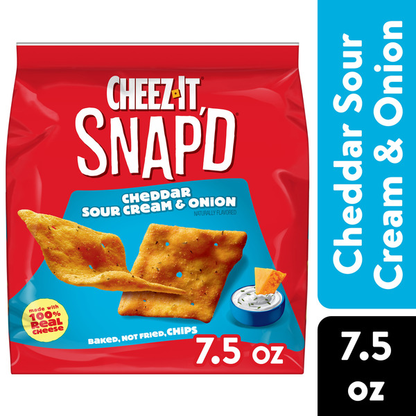 Cheez-It Snap'd Cheddar Sour Cream and Onion Cheesy Baked Chips