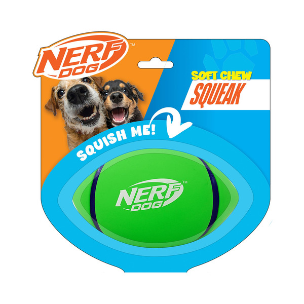 Nerf Rubber Football Dog Toy - Yellow