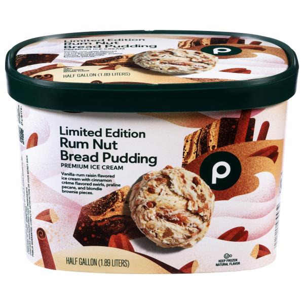 Publix Premium Rum Nut Bread Pudding Ice Cream Same-Day Delivery
