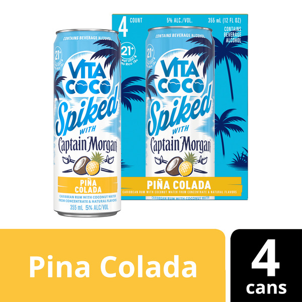 Vita Coco Spiked with Captain Morgan Pina Colada Same-Day Delivery