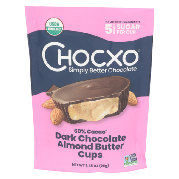 Chocxo Organic Dark Chocolate Almond Butter Cups