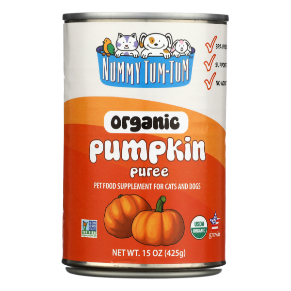 Nummy Tum-Tum Organic Pumpkin Pet Food Supplement Same-Day