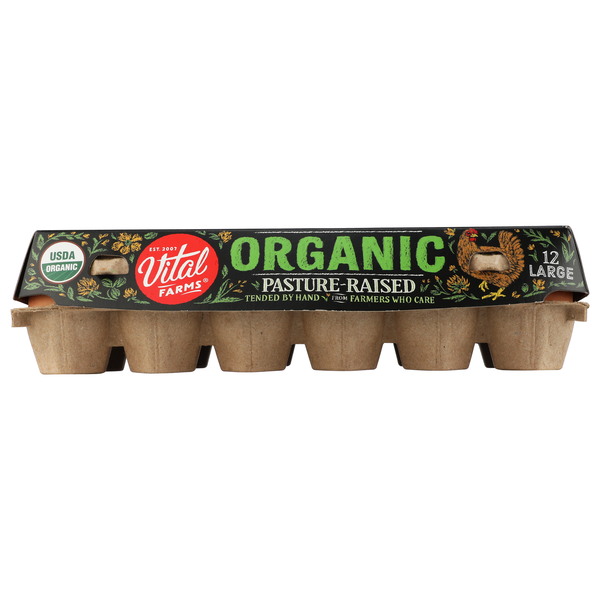 Vital Farms Organic Pasture Raised Large Grade A Brown Eggs