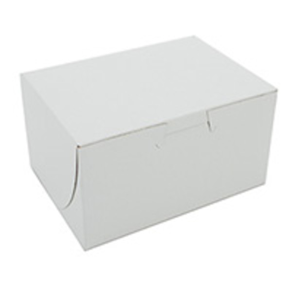 Southern Champion - 09455 White Lock-Corner Bakery Box, 8"L x 8"W x 5"H - 100 ct