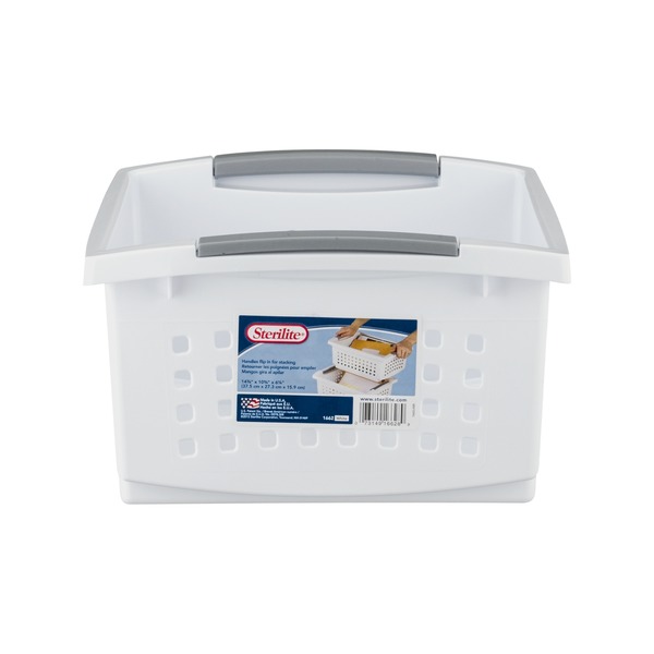 Sterilite Medium Stacking Basket White (1 ct) Instacart