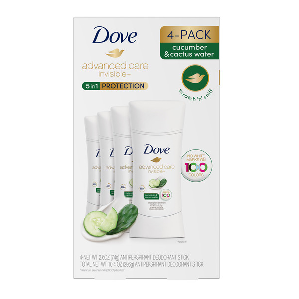 Costco Dove Advanced Care Invisible+ Antiperspirant Cucumber & Cactus Water SameDay Delivery or