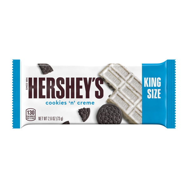 Hershey's Cookies 'n' Creme King Size, Candy Bar, 2.6 oz