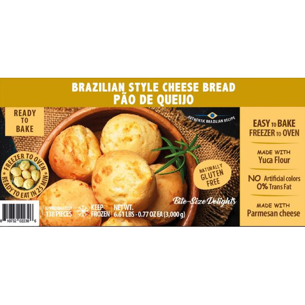 Frozen La Boulangerie des Gourmets - Brazilian Style Cheese Bread (Pao de Queijo) - approx 138 pieces