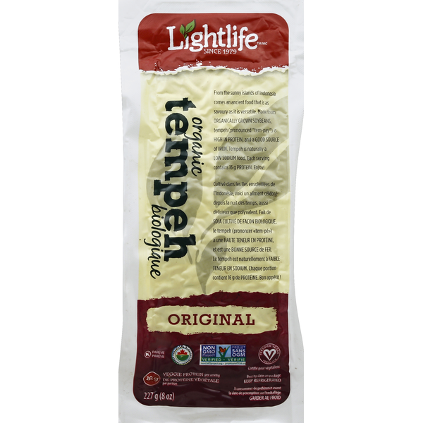 Lightlife Tempeh Organic Original 8 Oz Instacart