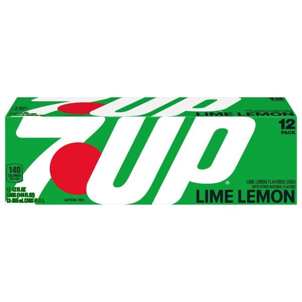 7UP Lime Lemon Soda, 12 fl oz cans, 12 pack Same-Day Delivery or