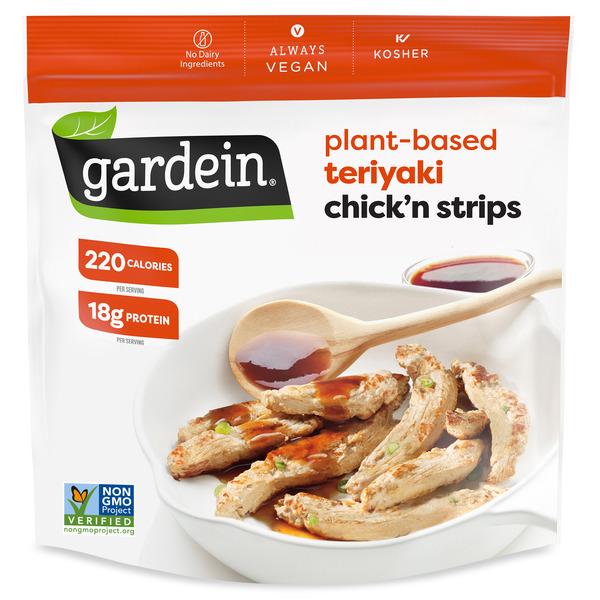 Gardein Plant-Based Teriyaki Chick'n Strips, Frozen Meat Alternative