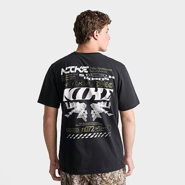 Nike Men's Sportswear Poster Graphic T-Shirt, L - Black