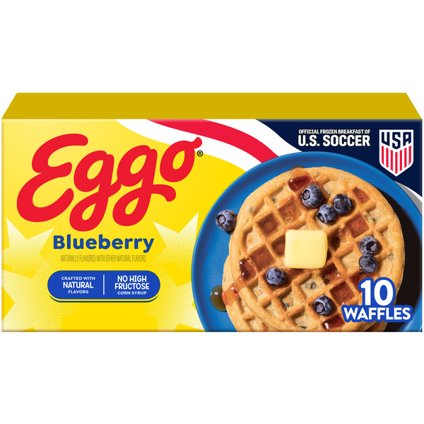 Eggo Blueberry Waffles, Breakfast Food, 10 Count