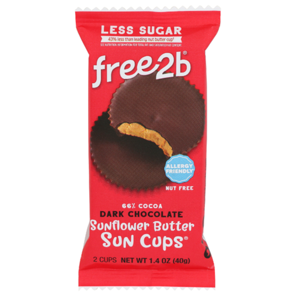 Free2b Dark Chocolate Sunflower Butter Cups Same-Day Delivery or