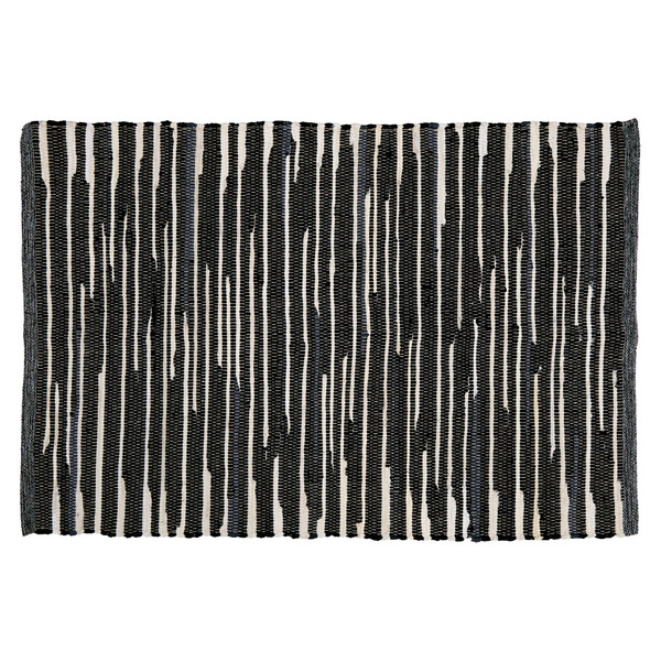 KIRKTON HOUSE 30x46 Chindi Rug - Black Same-Day Delivery or Pickup