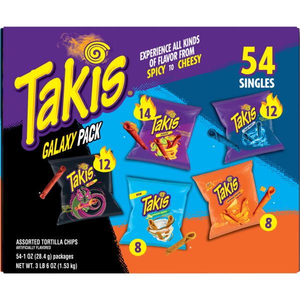 Takis 54 pc / 1 oz Galaxy Variety Pack, Assorted Flavored Mixed