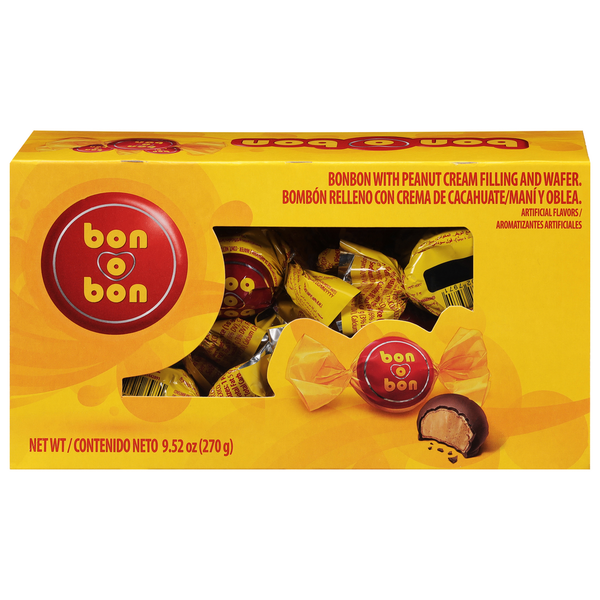 bon o bon Bonbon with Peanut Cream Filling and Wafer Same-Day