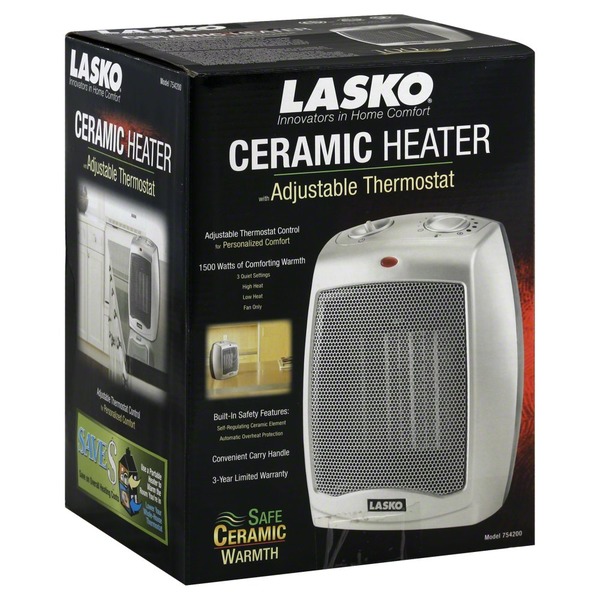 Lasko Ceramic Heater With Adjustable Thermostat 1 Ct Instacart