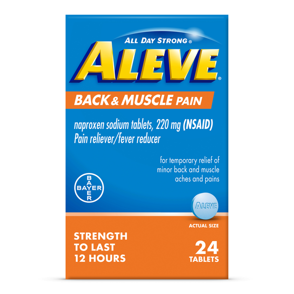 Aleve Back & Muscle Pain Reliever Naproxen Sodium Tablets