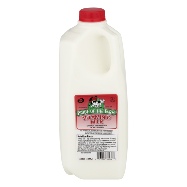 Pride of the Farm Vitamin D Milk (0.5 gal) Instacart