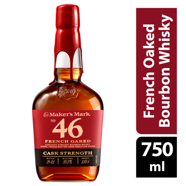 メーカーズマーク46 FRENCHOARKED CASKSTRENGTH Maker's Mark 46 Cask Strength Bourbon Whisky Same-Day Delivery