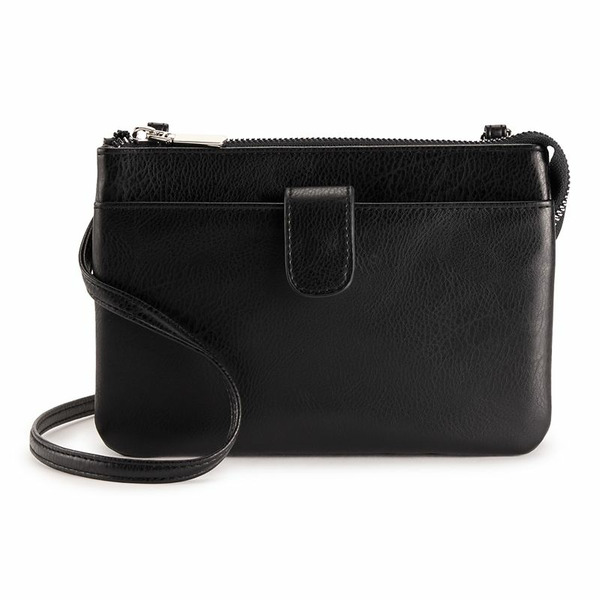 Unbranded Baxter RFID-Blocking Crossbody Wallet, Black