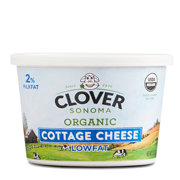 Clover Organic Farms Cottage Cheese Organic Low Fat 1 1 2