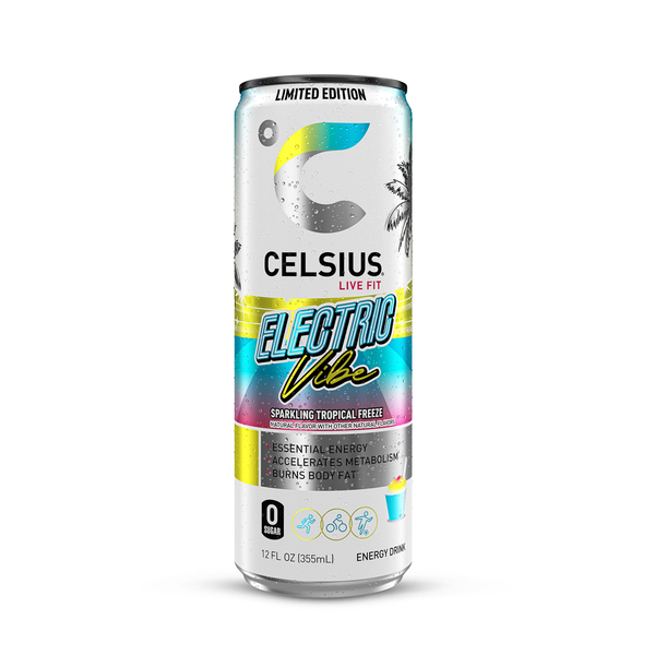 宇宙エネルギーアチューメント CELSIUS Sparkling Electric Vibe, Functional Energy Drink Can Same