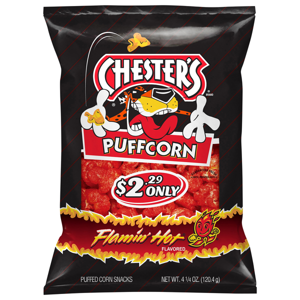 Chester's Puffcorn, Flamin' Hot Flavored