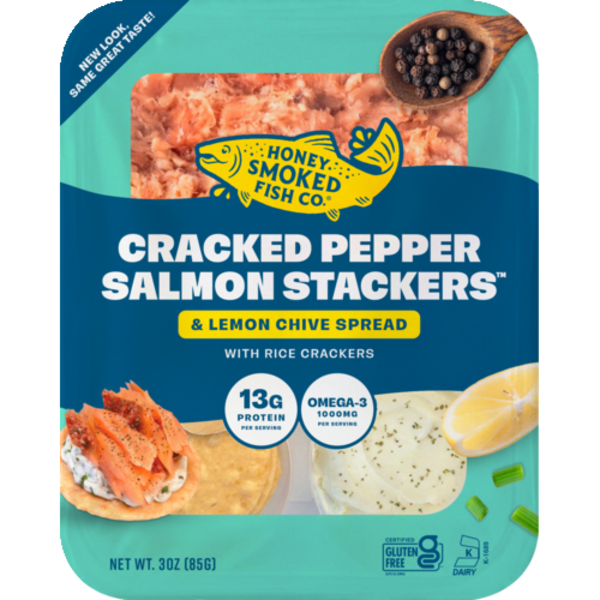 Honey Smoked Fish Co Cracked Pepper Honey Smoked Salmon Stackers