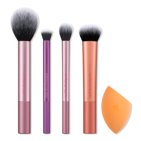 Real Techniques Everyday Essentials Makeup Brushes & Sponge Set
