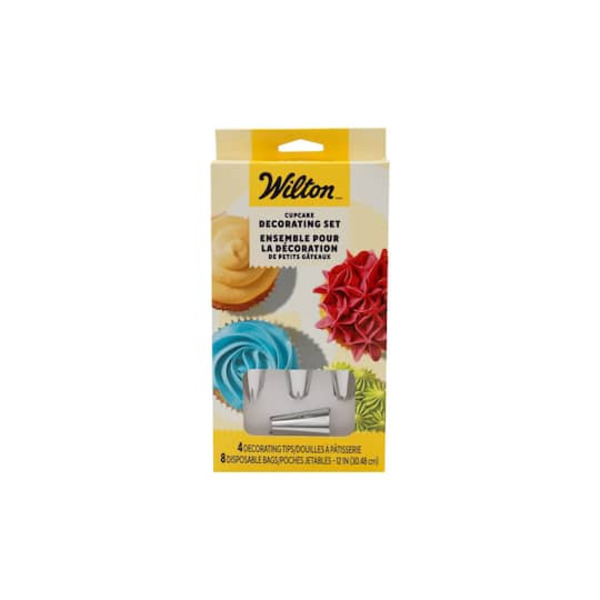 Celebrate It Piping Tip and Decorating Bag Cupcake Decorating Kit, 12-Piece Set